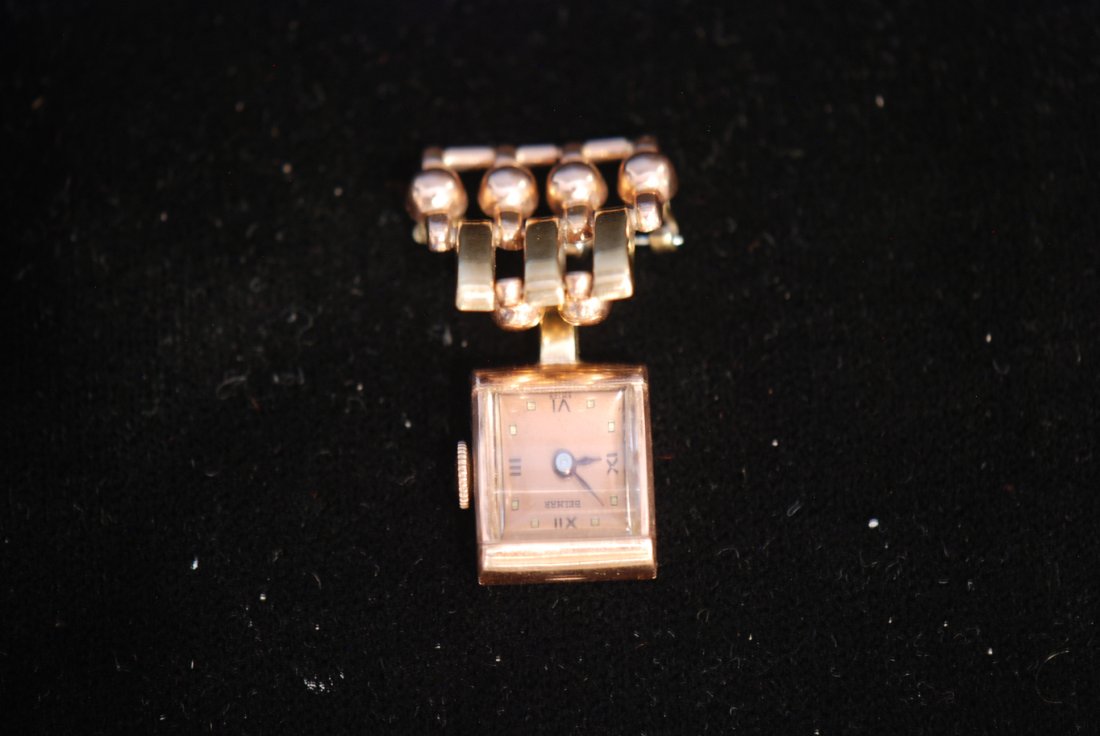 Vintage Belmar 14k Gold Ladies Lapel Pin Watch (1 of 6)