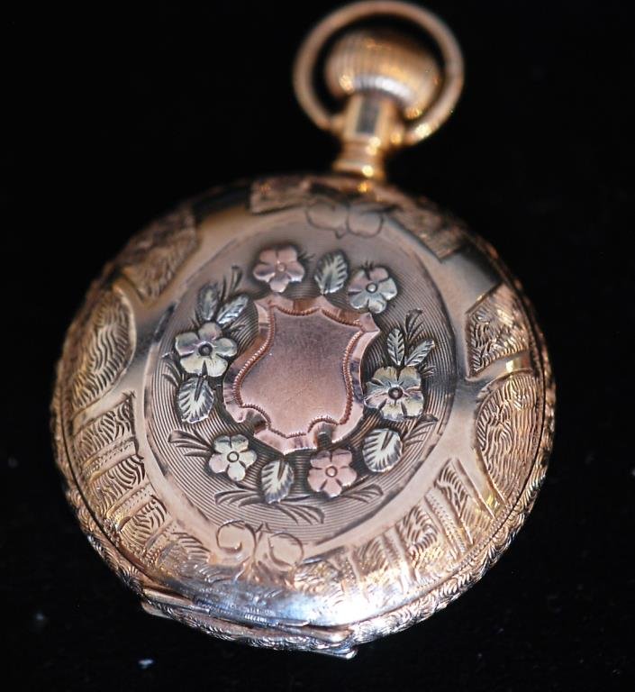 Antiq. Waltham 14k Closed Face Ladies Pocket Watch (1 of 5)