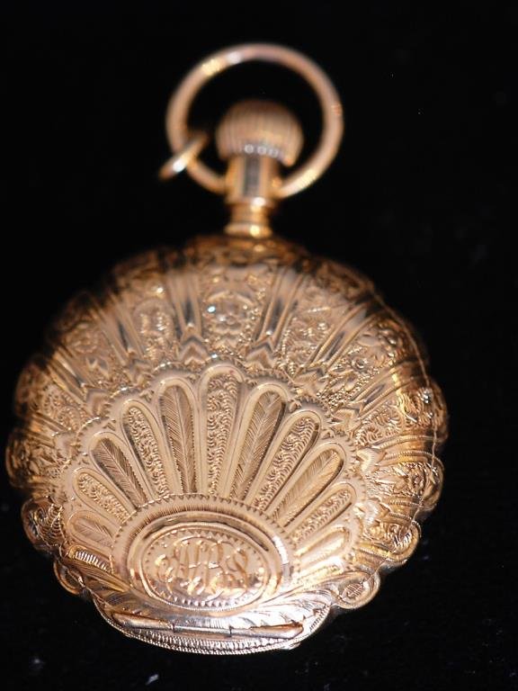 Antique Elgin 14k Closed Face Ladies Pocket Watch (1 of 6)