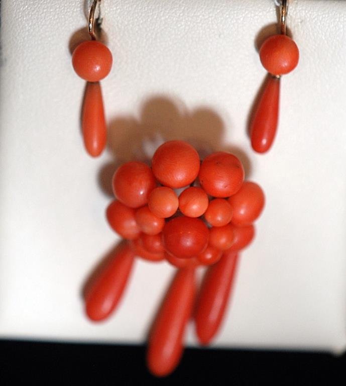 Victorian Era 14K 3-Piece Pin and Earrings Set (1 of 3)