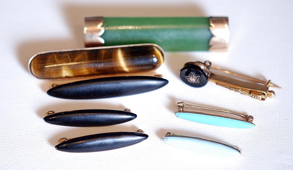 Lot of 8 Assorted Antique Ladies' Bar Pins (1 of 3)