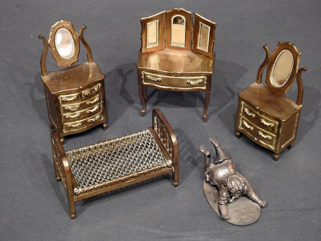 5 Pc. Miniature Brass Furniture Set (1 of 3)