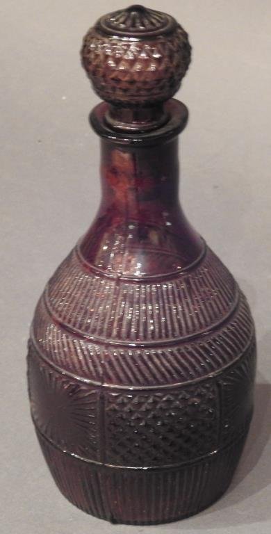 American Hand Blown Amethyst Glass Decanter (1 of 3)