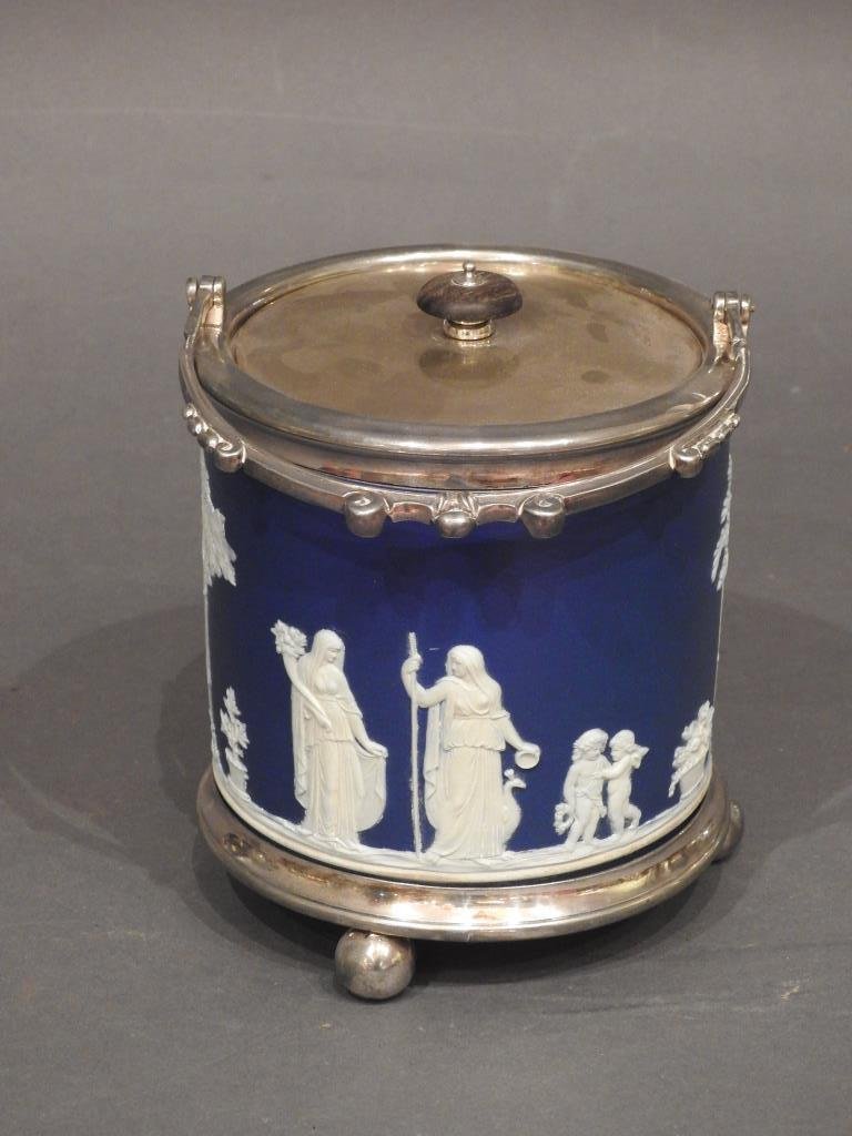 Antique Wedgwood Jasperware Biscuit Jar (1 of 7)