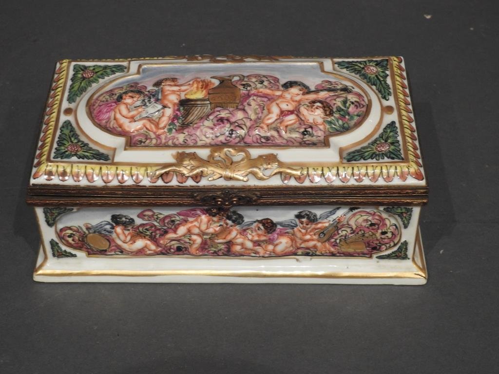 Antique Capodimonte Porcelain Dresser Box (1 of 7)