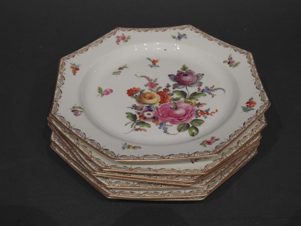 Set of 7 Antique Octagonal Form Plates (1 of 6)