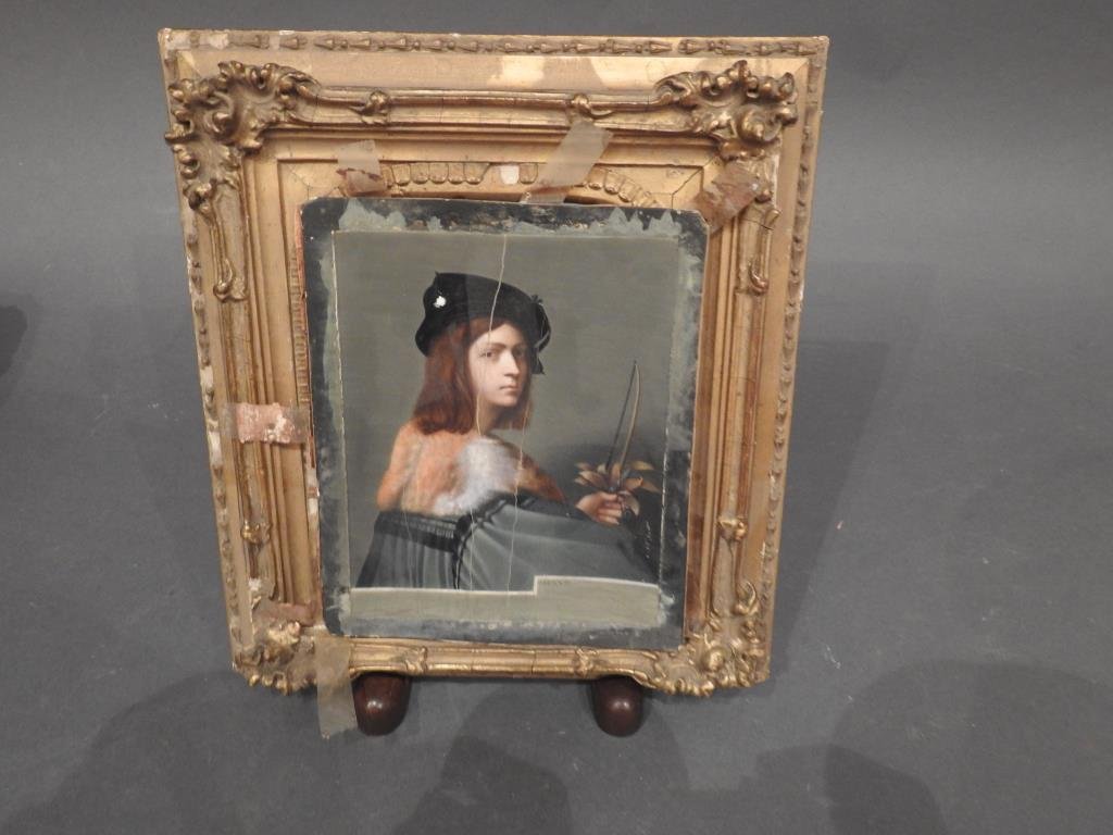 Framed Antique Italian Portrait Painting (1 of 5)