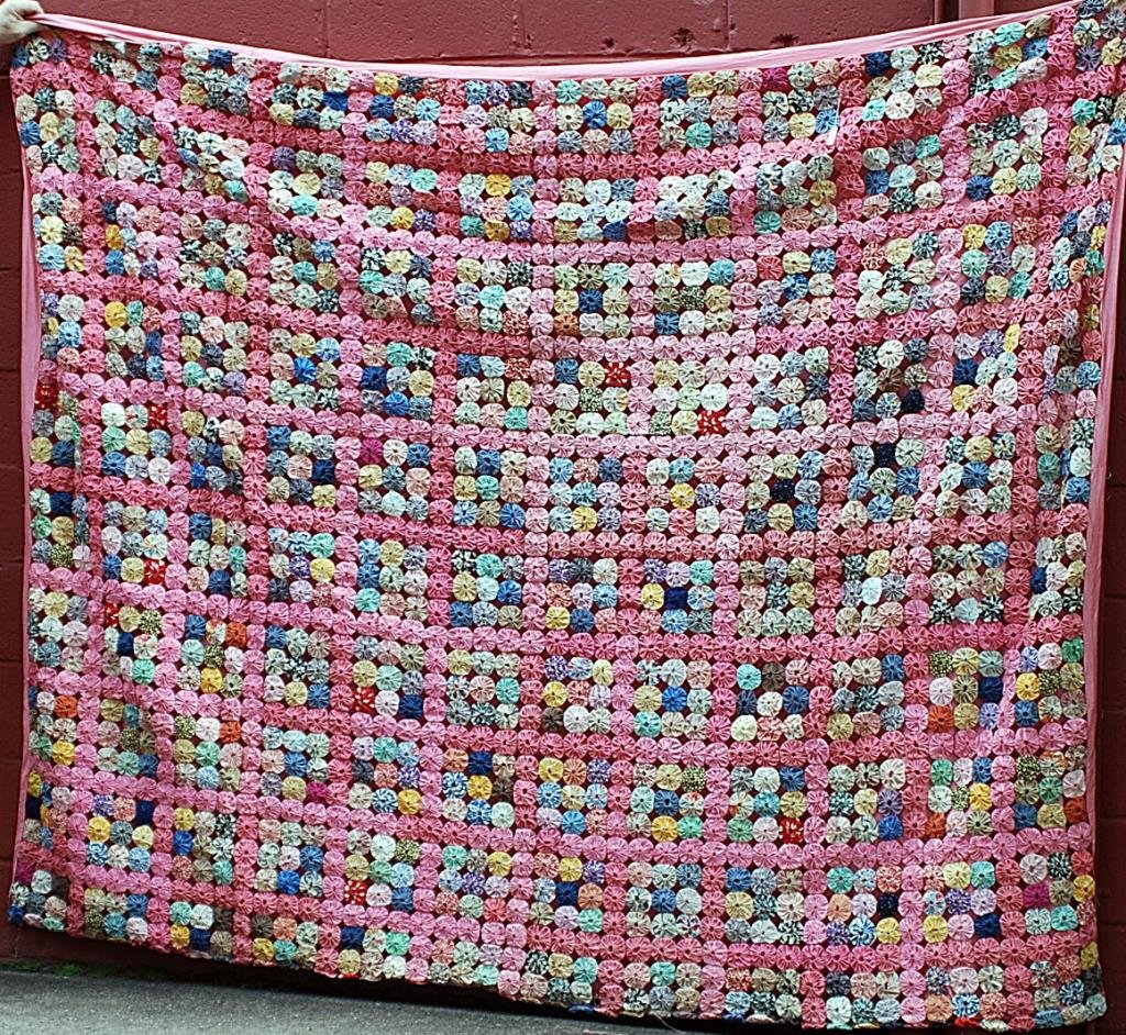 Vintage Popcorn Patchwork Quilt (1 of 5)