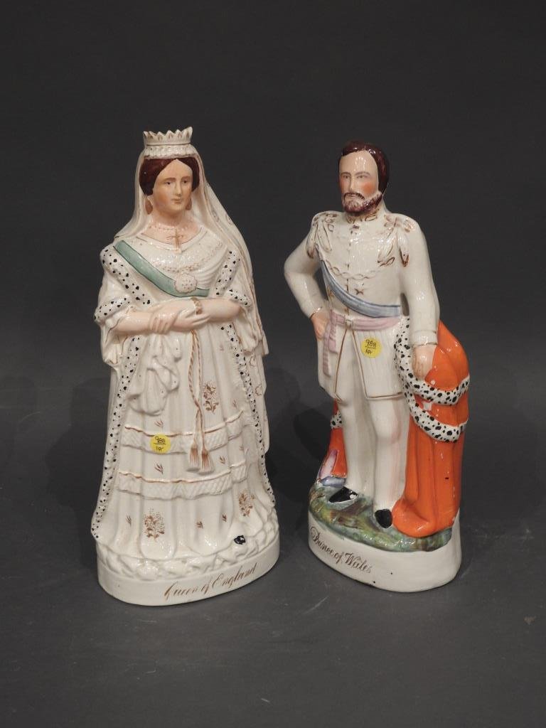 Pr. Staffordshire Pottery English Royalty Figures (1 of 10)