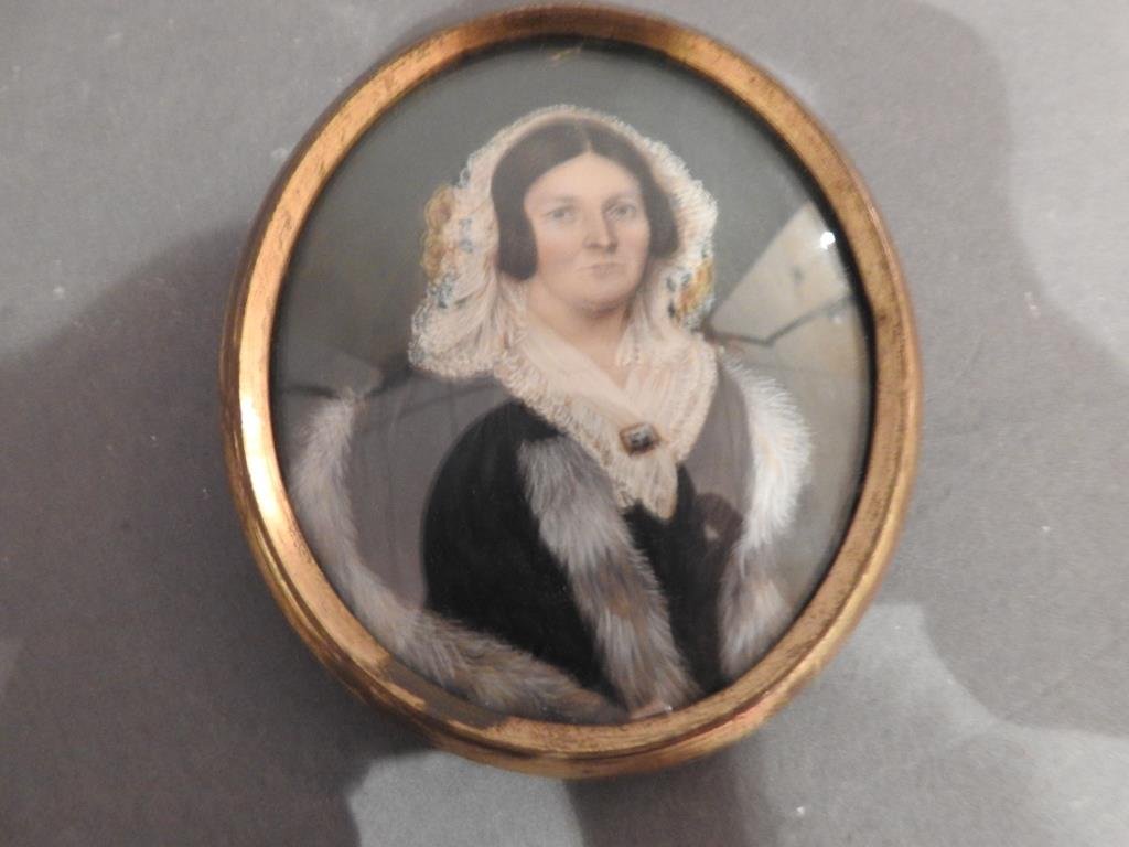 Framed Antique  Continental Portrait Painting (1 of 3)
