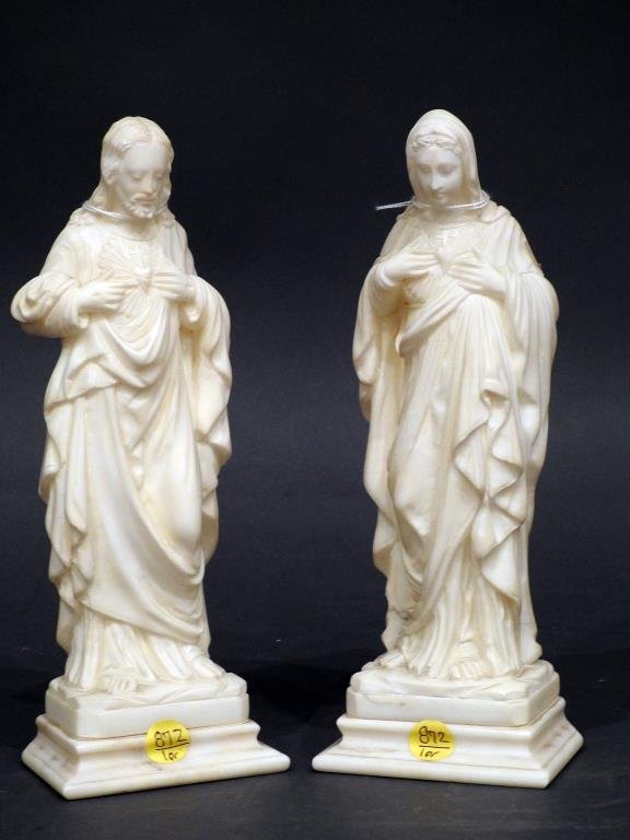 Pr. Antique Jesus and Mary Statues (1 of 5)