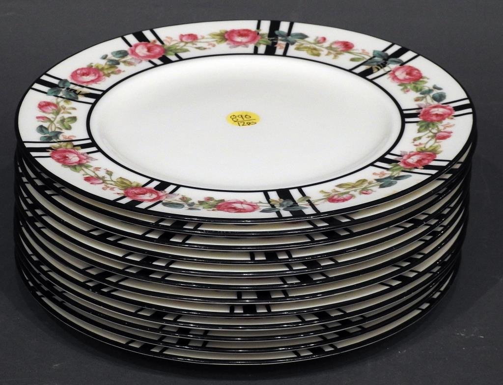 Set of 12 Antique Dinner Plates (1 of 4)