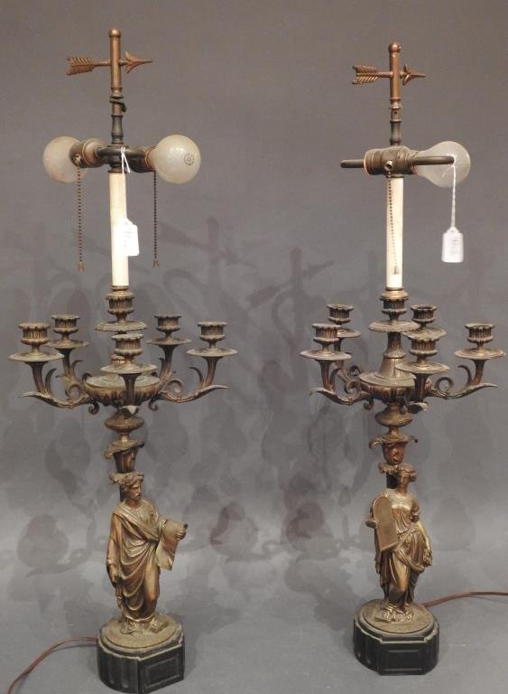 Pair Figural 6-Light Candelabras (1 of 4)