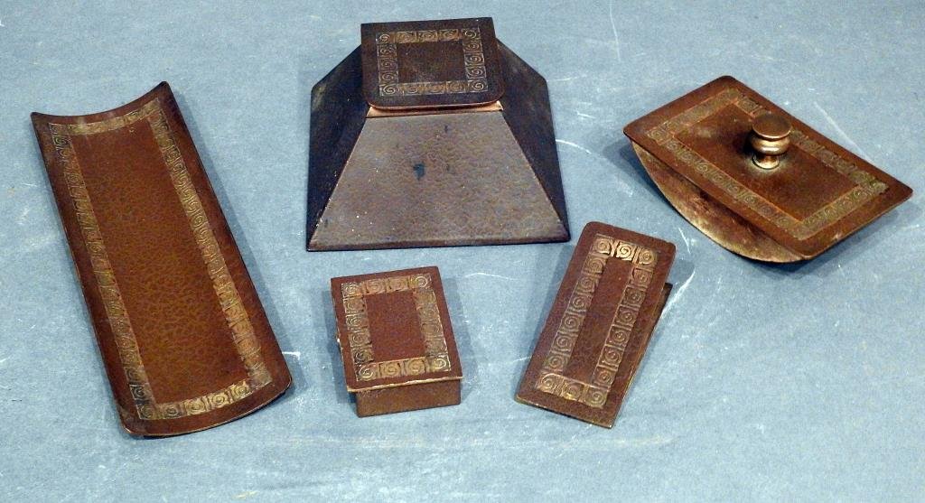 Arts & Crafts Era 5-Piece Desk Set (1 of 5)