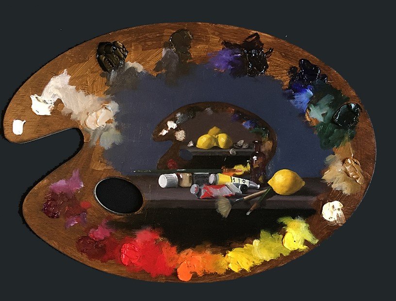Painted "Art Palette" by Claudia Seymour (1 of 1)