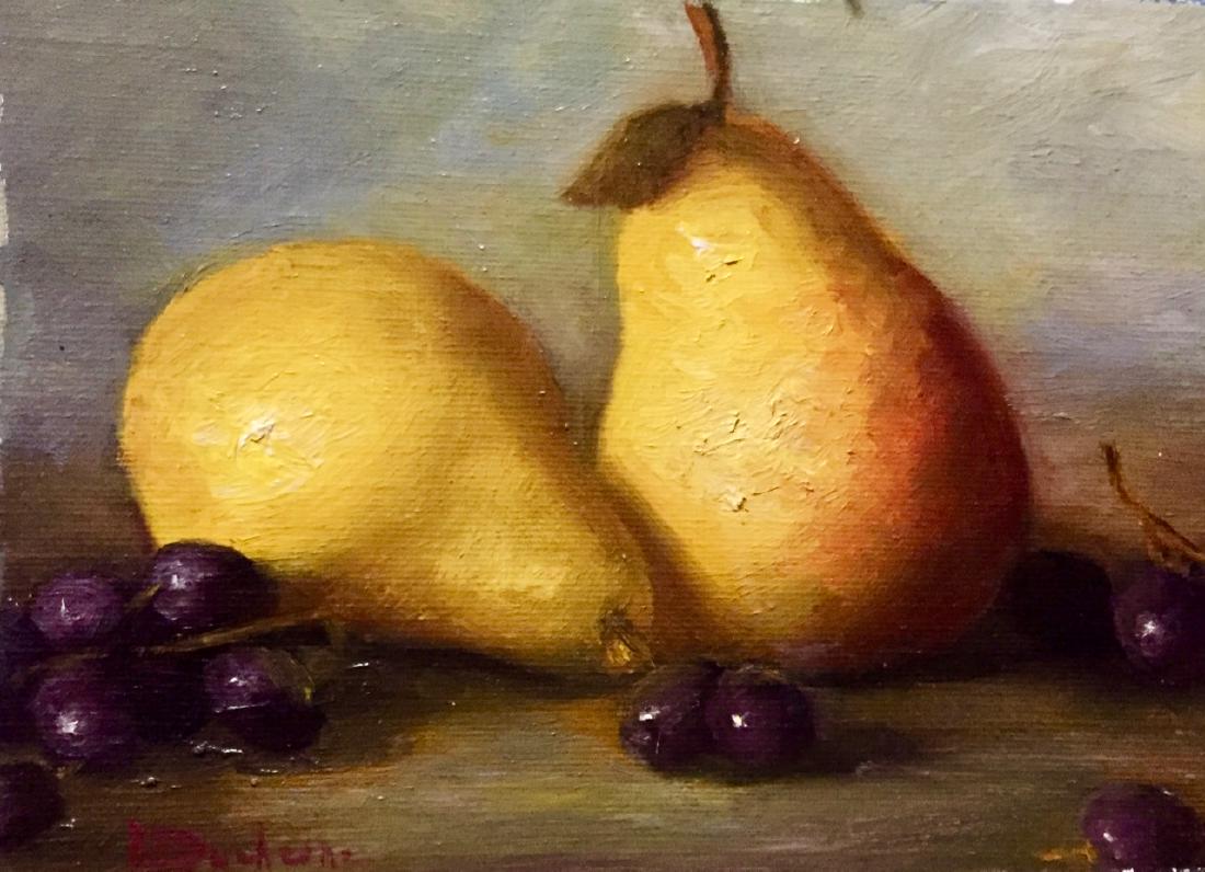 "Pear and Grapes", Mirelle Duchesne (1 of 2)
