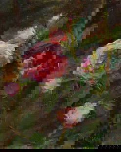 Kathy Anderson : Study of White Roses: This Salmagundi work of art is titled, "Study of White Roses". Oil. 9 x 12 (size) 11 x 14 (framed).