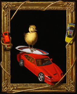 Shawn Sullivan : Surfer Chick: This Salmagundi work of art is titled, "Surfer Chick". Oil. 10 x 8 (size) 16 x 14 (framed).