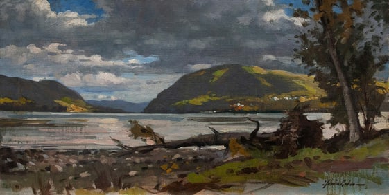 Garin J Baker : Blustery Afternoon along the Hudson