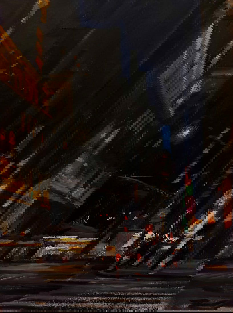 Garin Baker : Carnegie Hall down 7th: This Salmagundi work of art is titled, "Carnegie Hall down 7th" (Salmagundi Club Collection). Oil. 18 x 14 (size) 24 x 20 (framed). NY based Realist Artists Garin Baker is an instructor at the prestig