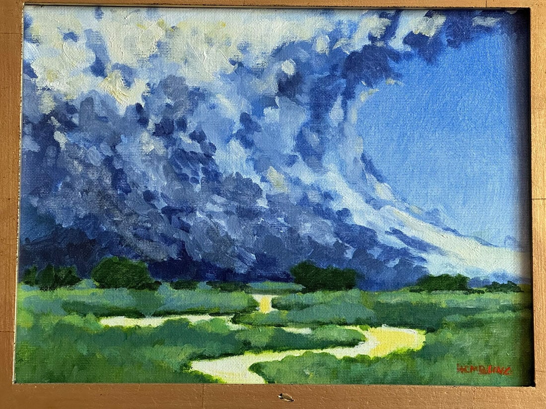 Guy Hembling : Updraft: This Salmagundi work of art is titled, "Updraft" (Salmagundi Club Collection). Oil. 9 x 12 (size) 11 x 14 (framed). Self taught artist. Started selling my work door to door in Toronto. Then learned oi