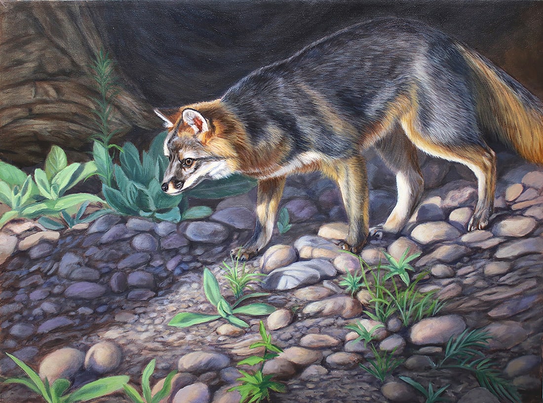 Deborah LaFogg Docherty : Passing Through: This Salmagundi work of art is titled, "Passing Through". Oil. 18x24 (size) 24x28 (framed). Deborah LaFogg Docherty is an artist that works in pastels, oils and acrylic sharing her experiences with wi