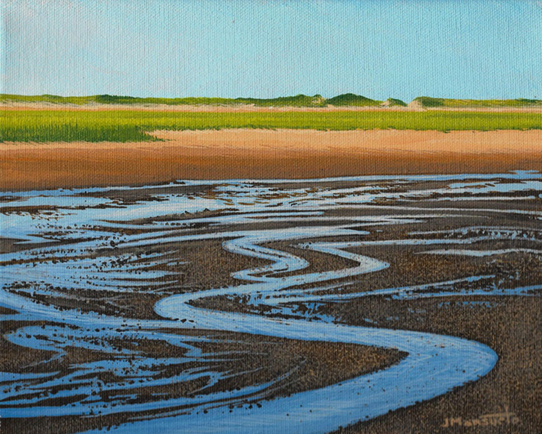 John Mansueto : Tidal Flow II: This Salmagundi work of art is titled, "Tidal Flow II ". Acrylic. 8x10 (size) 10.5x12.5 (framed). John Mansueto is a multi award winning fine art landscape painter residing in the the historic