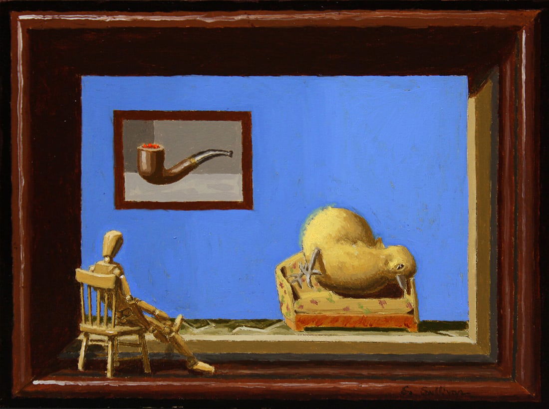 Shawn Sullivan : Tell Me About Your Father: This Salmagundi work of art is titled, "Tell Me About Your Father". Oil. 8x10 (size) 13x15 (framed). Shawn Sullivan is an artist from Long Island, New York. His paintings have been exhibited at