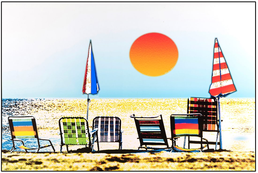 Richard Law : Onto the Beach: This Salmagundi work of art is titled, "Onto the Beach". Photography. 12.5x19 (size) 16x22 (framed). Law's primary focus is as a street photographer. He is also currently presenting abstracts,