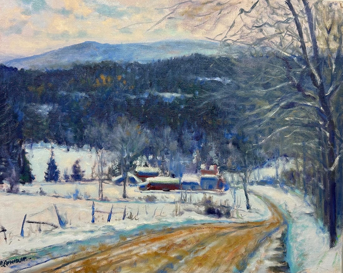 Richard Rosenblatt : Vermont Classic: This Salmagundi work of art is titled, "Vermont Classic". Oil. 16x20 (size) 22x26 (framed). Richard has been a salmagundi member since 2010..member of the OPA, and American impressionist society.repre