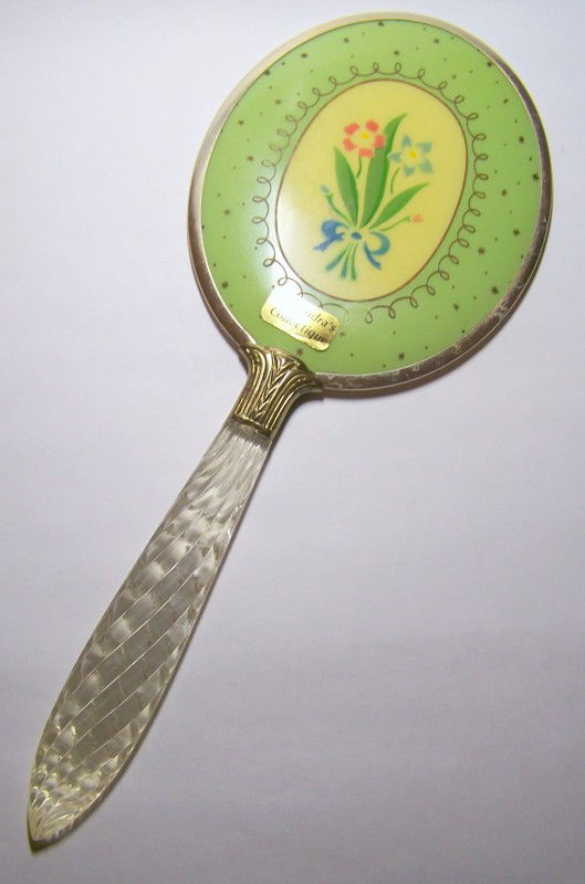 vintage Alexandra's collectique lucite hand mirror: measures: 12 1/2 inches long, Weights: almost 7oz, Hallmark: Alexandra's collectique, In great condition