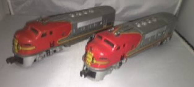 Lionel Postwar 2343 Santa Fe O Gauge F3 AA Diesel Set (1 of 4)