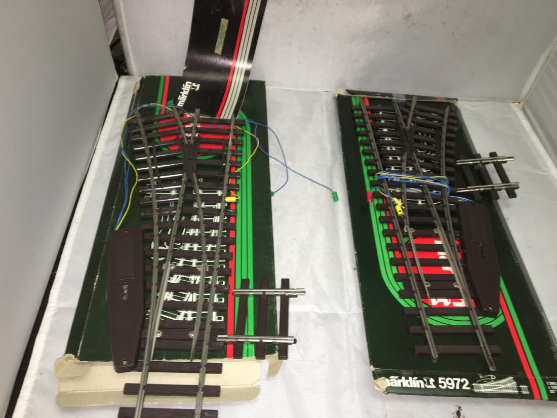 Marklin Gauge 1 Switches: Marklin Gauge 1 switches in the original boxes. There is a 5972 right hand and a 5973 left hand. Remote controlled. Excellent condition.