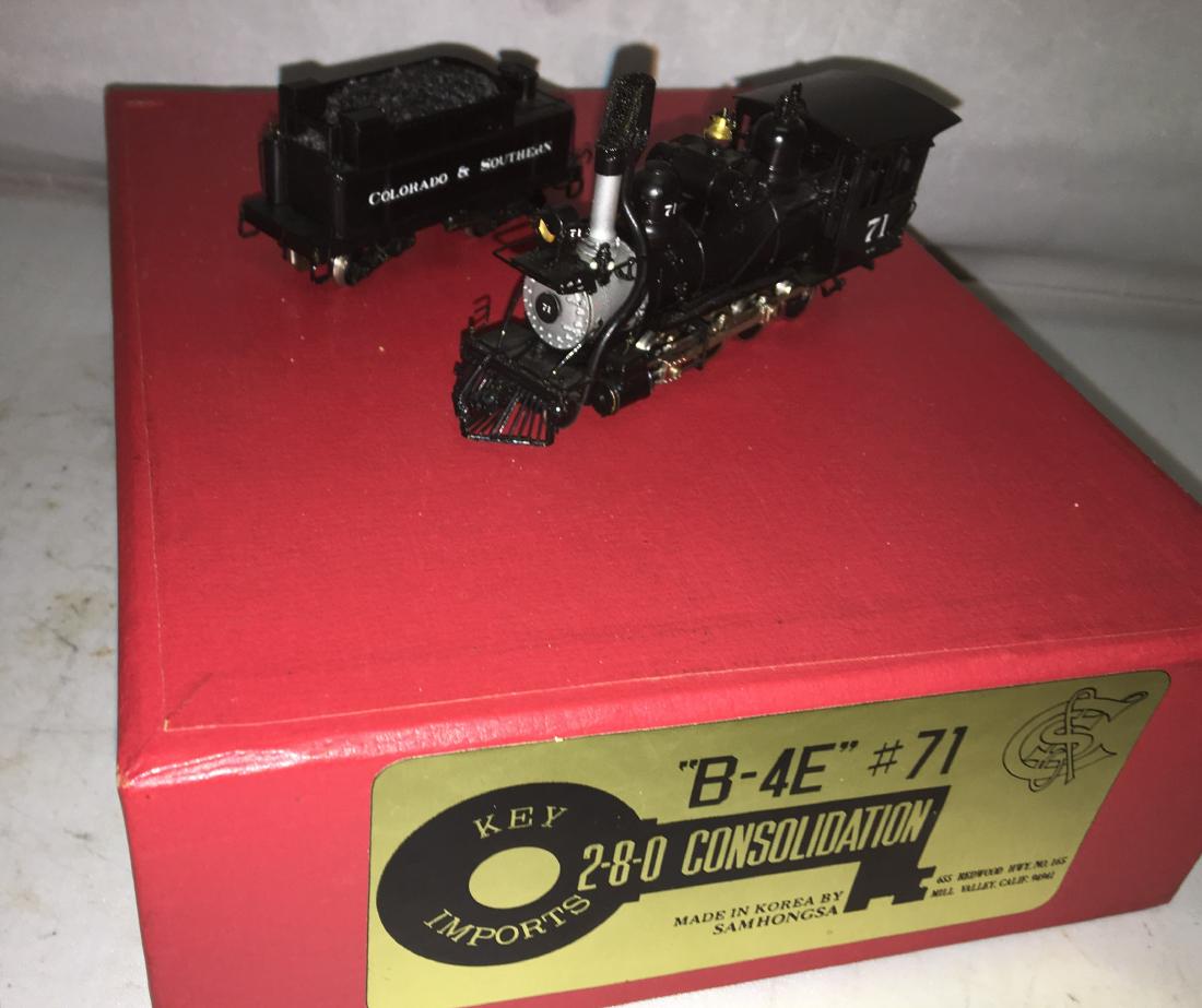 Key Brass CS 71 HO Scale Consolidation Steam Engine and (1 of 3)