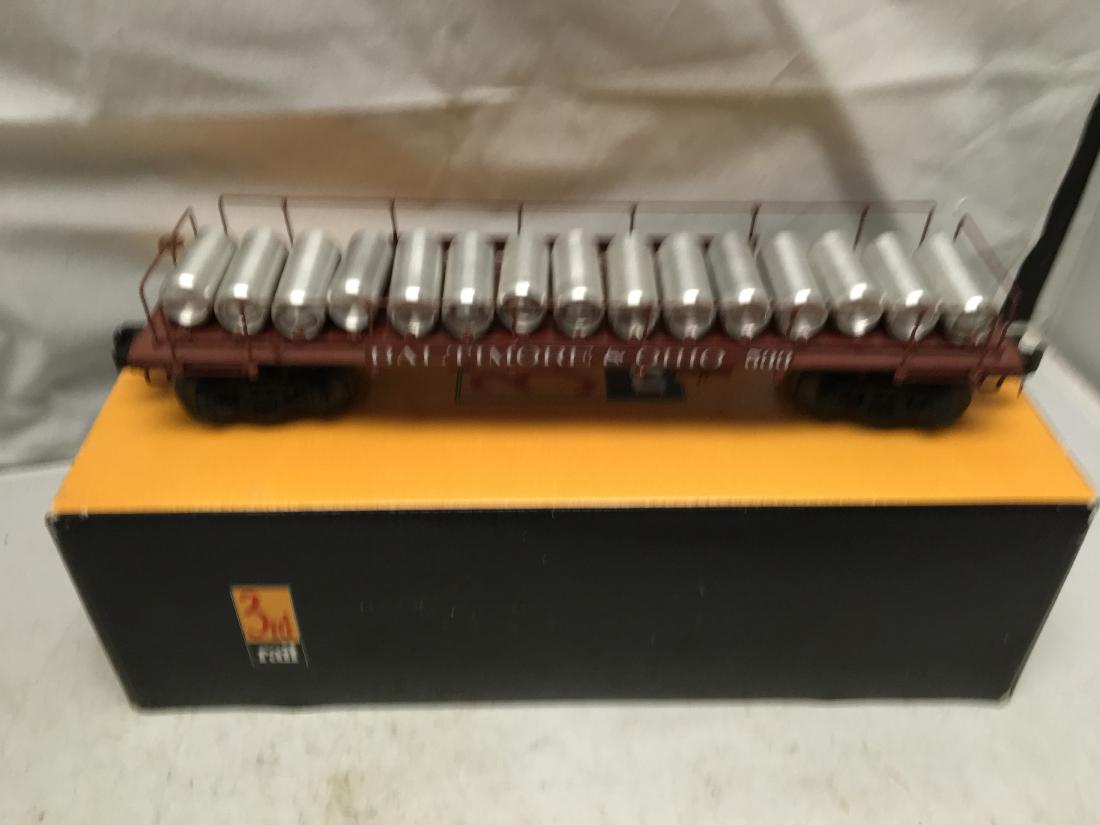 Sunset Brass B&O O Gauge Chlorine Tank Car: Sunset Baltimore and Ohio 533 O gauge chlorine tank car in the original box. Brass construction. Like new condition.