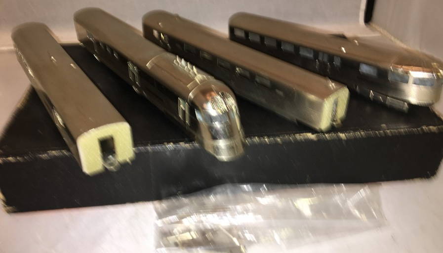 Nickel Plate Brass Ho Scale Zephyr Passenger Set