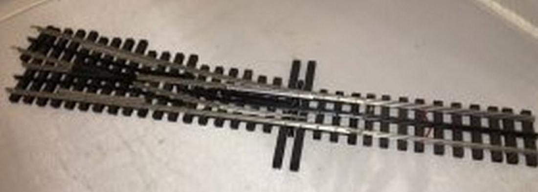 Ross Premium O Gauge Right Hand Switch Plus: Ross Premium O gauge right hand switch plus Gargraves lead in and exit tracks.