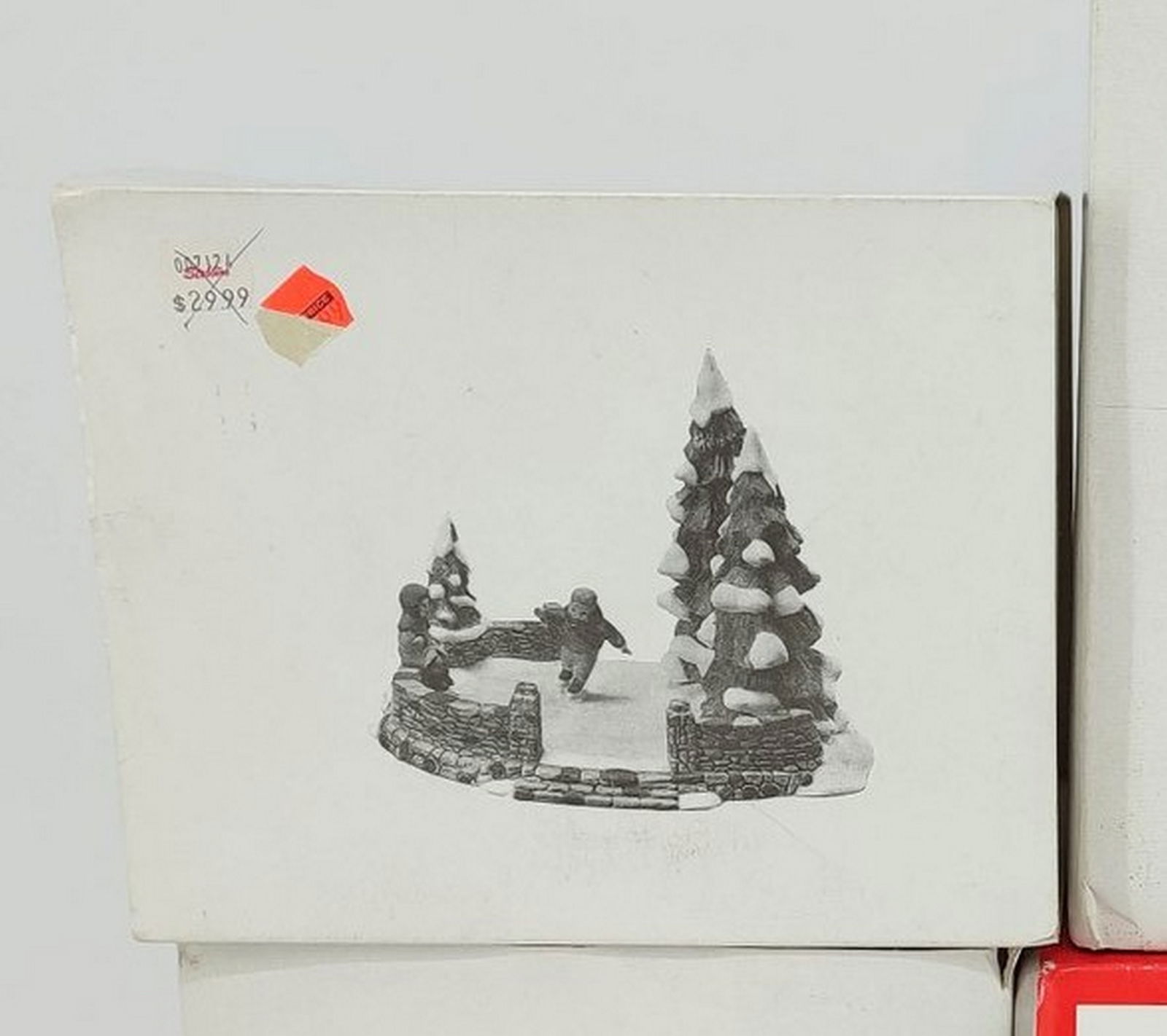 Dept 56 Skating Pond: Department 56 Skating Pond diorama in the original box.