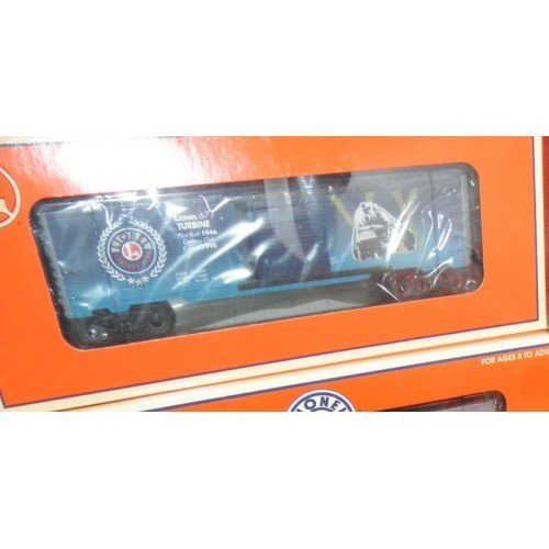 LIONEL 29228 CC TURBINE O GAUGE BOX CAR OB: Lionel #29228 Century Club Steam Turbine O gauge box car: metal wheels, knuckle couplers, original box, very nice details, very nice color scheme.