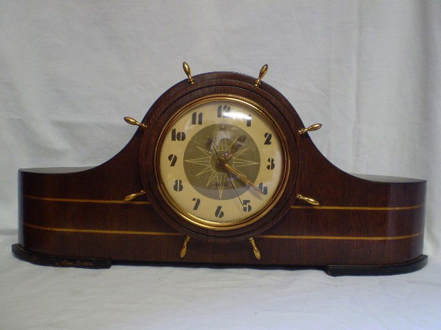 Vintage Ships Bell Clock: Ships Bell Clock, Runs good and Chimes.