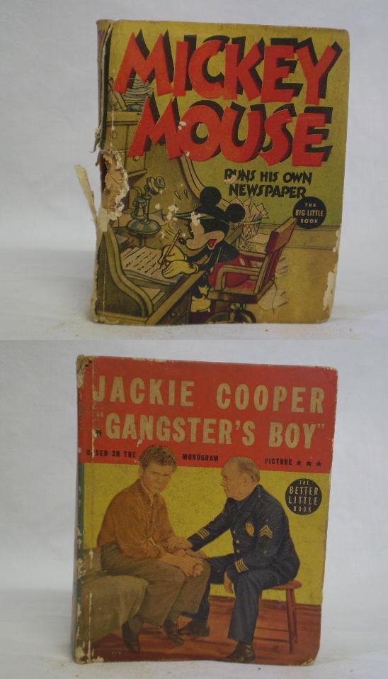 2 Big Little Books, Mickey Mouse + Jackie Cooper, : 3.5""x4.5"" Big Little Book