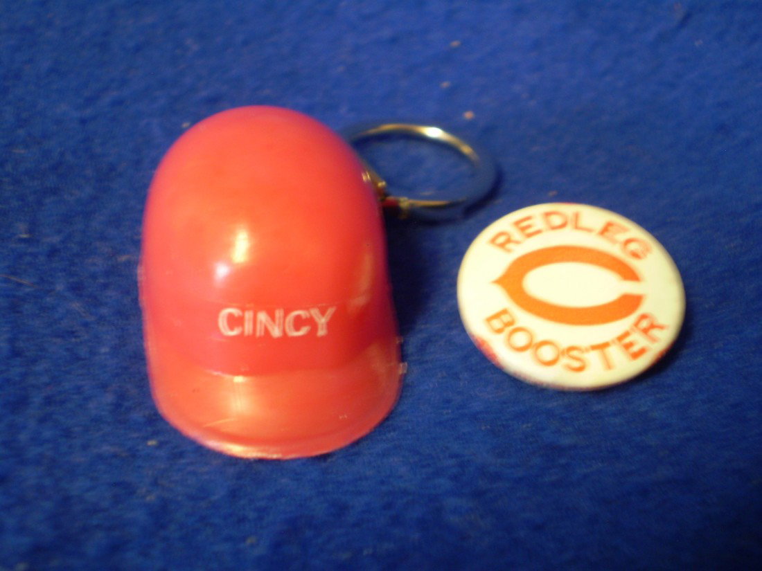 Old vintage Red Legs Pin and Cincy keychain: This Old Pin is From the time when the Cincinnati Reds were called the Red Legs