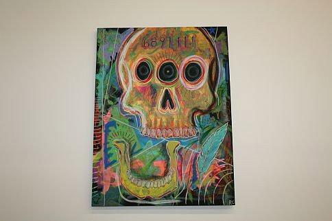 Original Art by Randy Conner: Original Art by Randy Connor "689111" 30 x 40 Acrylic on Canvas San Diego Artist Born in Texas, lives in Bay Area of n. California; queer parent, with her biol. father David Sparks, of actor Mariah Sp