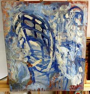 Original Painting by TRUE DELORENZO -: Original Painting by TRUE DELORENZO - Original Painting by San Diego Artist True Delorenzo Size 14 x 12 Media - oil on canvas Signed on front - "TRUE 1969" True was born in California in 1973, and pre