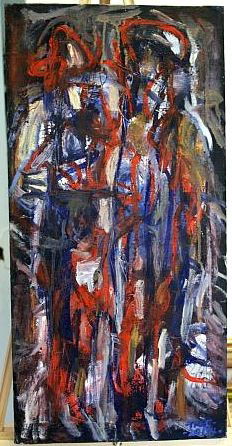 Original Paintings by TRUE DELORENZO: Original Painting by TRUE DELORENZO - Original Painting by San Diego Artist True Delorenzo Size 25 x 12 Media - oil on canvas Signed on front - "-TRUE- -2004-" True was born in California in 1973, and