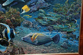 Robert Lyn Nelson 1990 acrylic/oil.canvas HUGE~! - 2