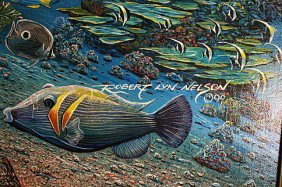 Robert Lyn Nelson 1990 acrylic/oil.canvas HUGE~! - 5