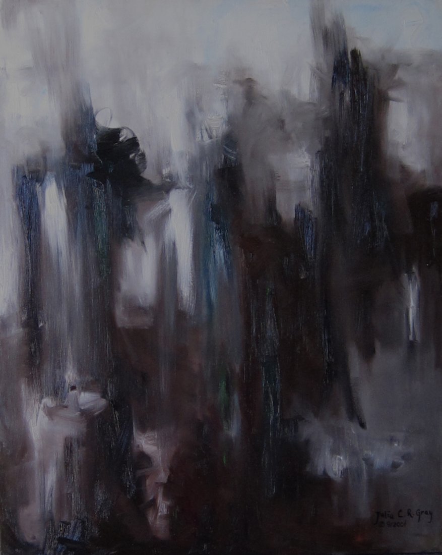 Julia C. Gray: Original painting "North Earth": You are bidding on an Original Painting by San Diego living Artist Julia C. Gray titled "North Earth". Part of series titled Visionary, Part II. Oil on Canvas 20x24. Signed Lower Corner. Stretched on 