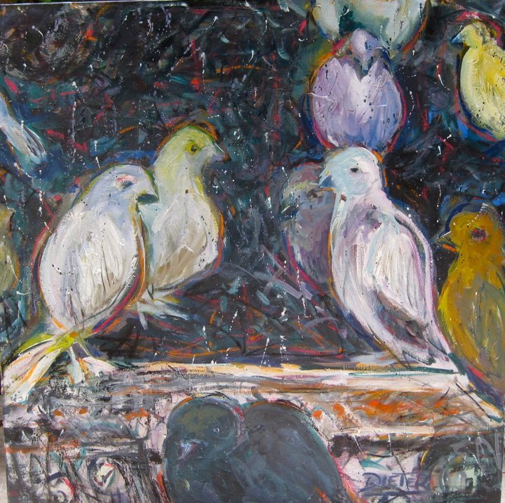 Ellen Dieter: Original Painting "Taboo": You are bidding on an original painting by living artist Ellen Dieter titled "Taboo, The Dark Bird's WIng ". Works directly for sale by Artist in order to fund a special project in 2013. Oil on Canvas