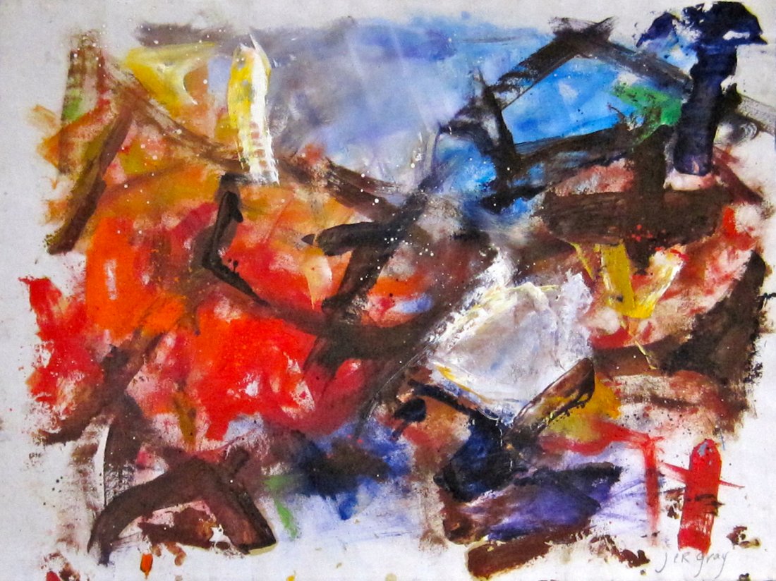 Julia C. Gray: Original Oil "Pieces": You are bidding on Original Oil painting by Artist Julia C. Gray titled "Pieces", part of her work as a Student. Oil on paper 16.25x22.5. These works are for sale directly by the artist to raise money